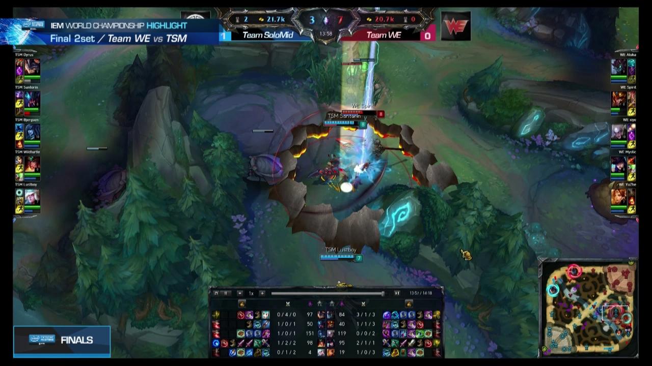결승전 Team SoloMid vs Team WE 2세트 하이라이트 썸네일