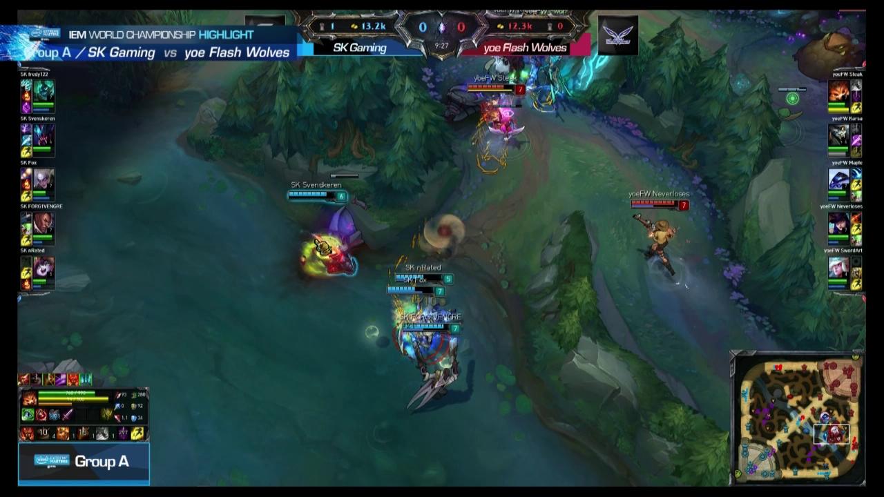 A조 Gaming vs yoe Flash Wolves 하이라이트 썸네일