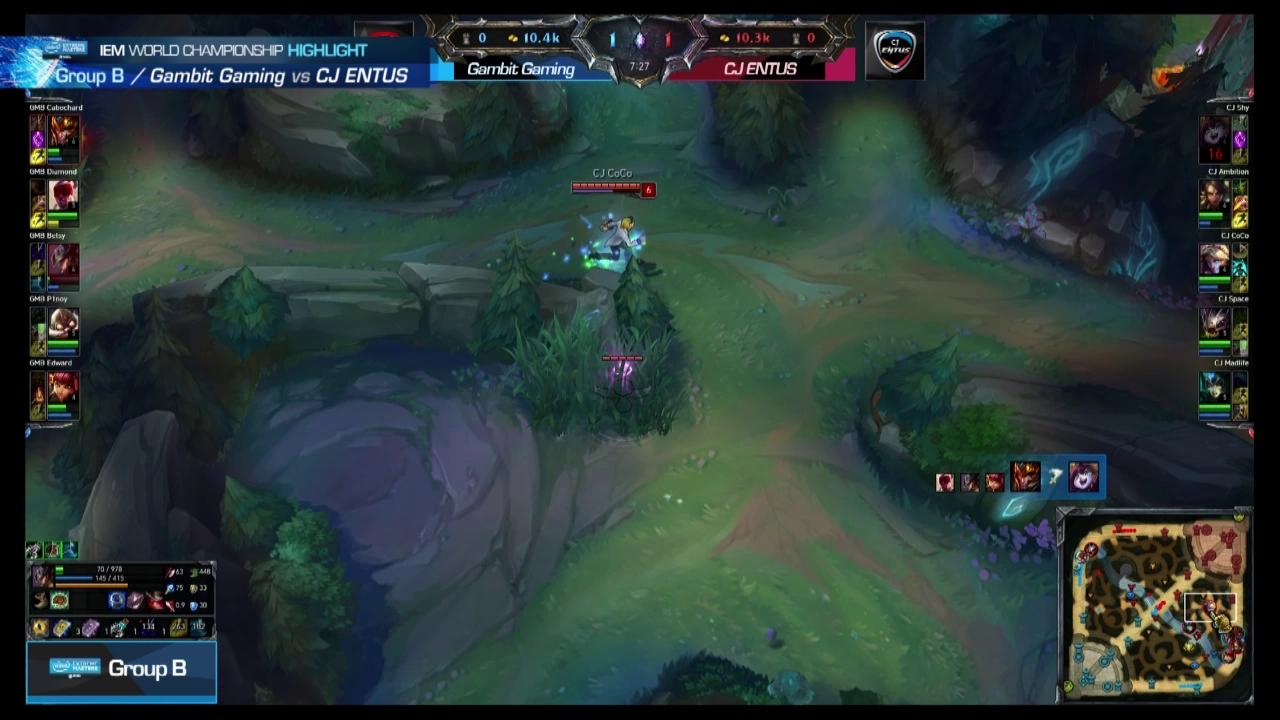 B조 Gambit Gaming vs CJ ENTUS 하이라이트 썸네일