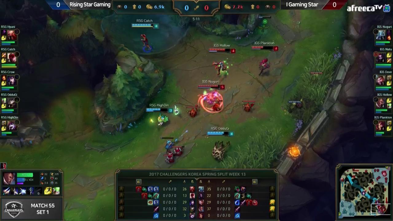 Rising Star Gaming vs I Gaming Star 1경기 2017 LoL 챌린저스 코리아 스프링 ROUND 2 썸네일