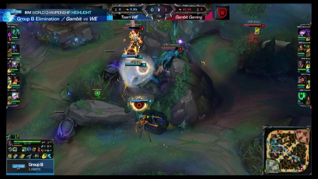 B조 Elimination Gambit Gaming vs Team WE 하이라이트 썸네일