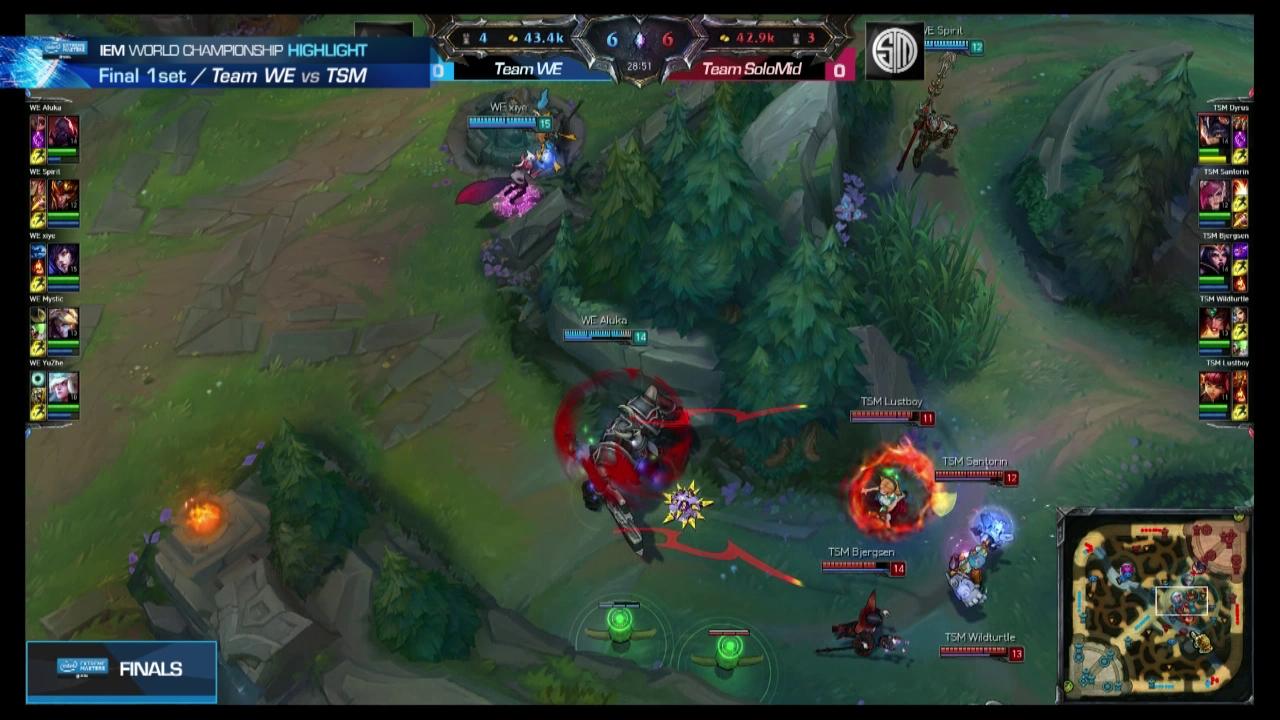 결승전 Team SoloMid vs Team WE 1세트 하이라이트 썸네일
