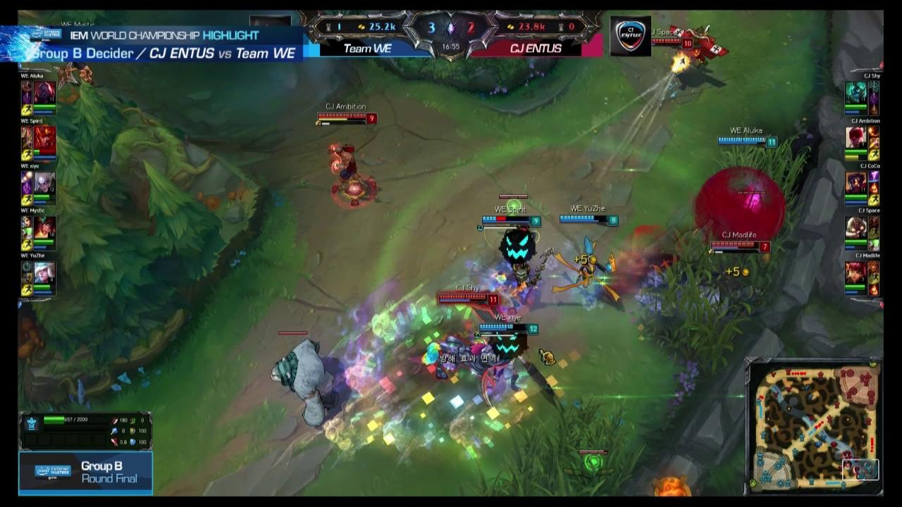 B조 Final CJ ENTUS vs Team WE 하이라이트 썸네일