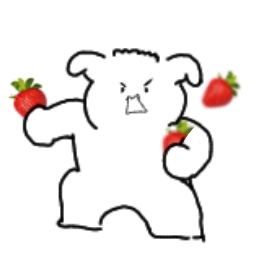 딸기지키는댕댕이