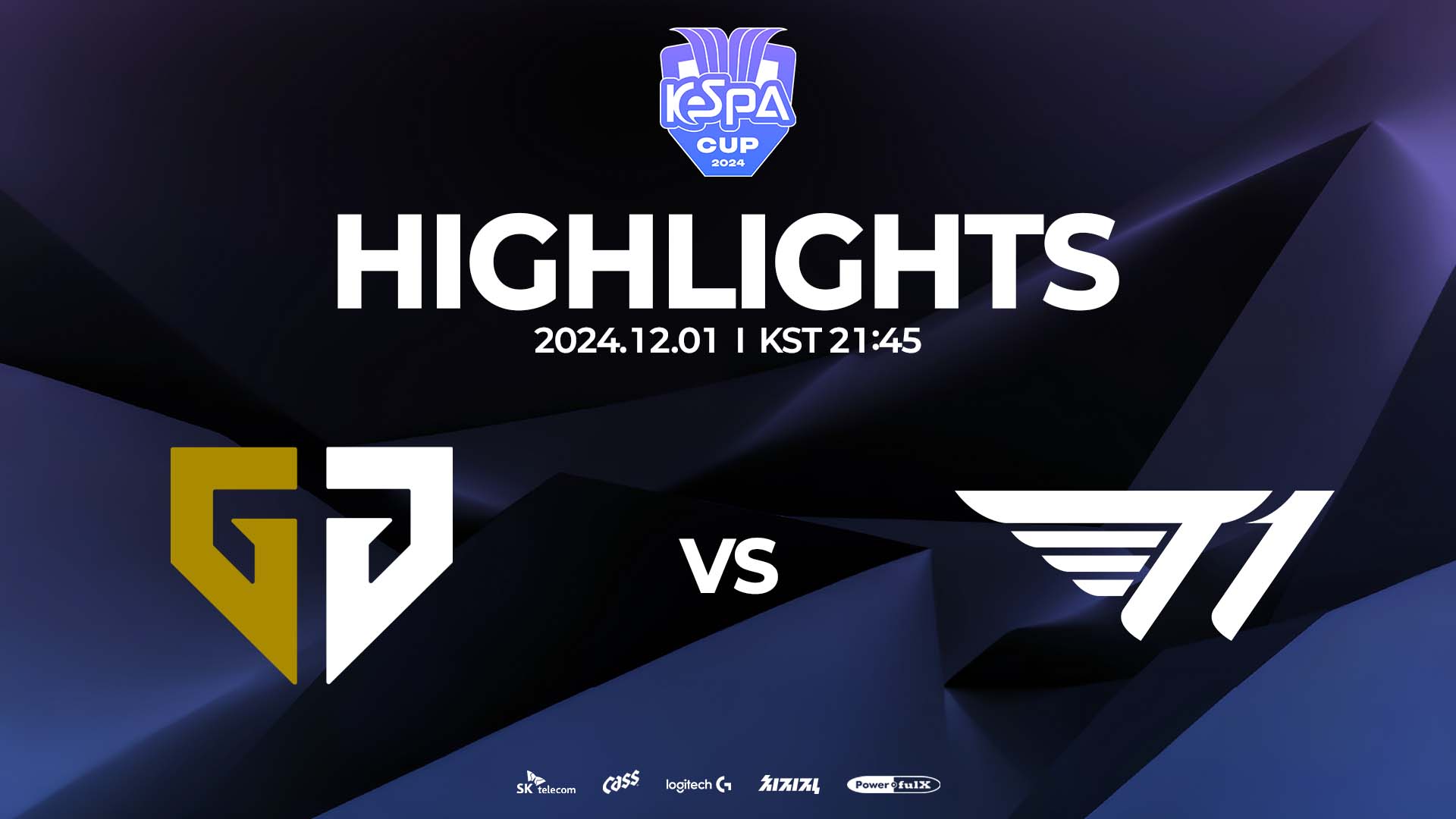 GEN vs. T1 하이라이트 | GROUP B MATCH 16 | 12.01 | 2024 LoL KeSPA Cup 썸네일