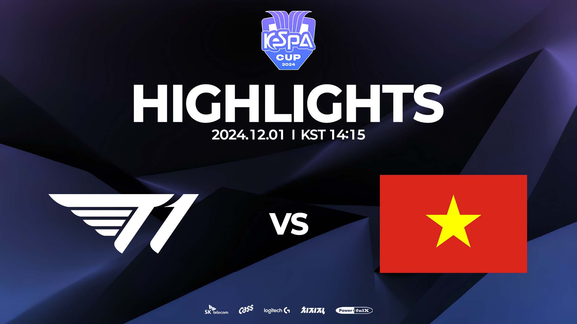 T1 vs. VIE 하이라이트 | GROUP B MATCH 10 | 12.01 | 2024 LoL KeSPA Cup 썸네일