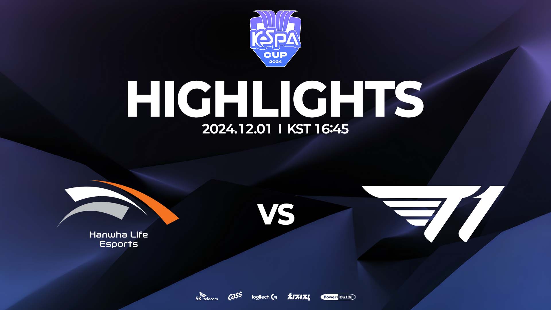 HLE vs. T1 하이라이트 | GROUP B MATCH 12 | 12.01 | 2024 LoL KeSPA Cup 썸네일