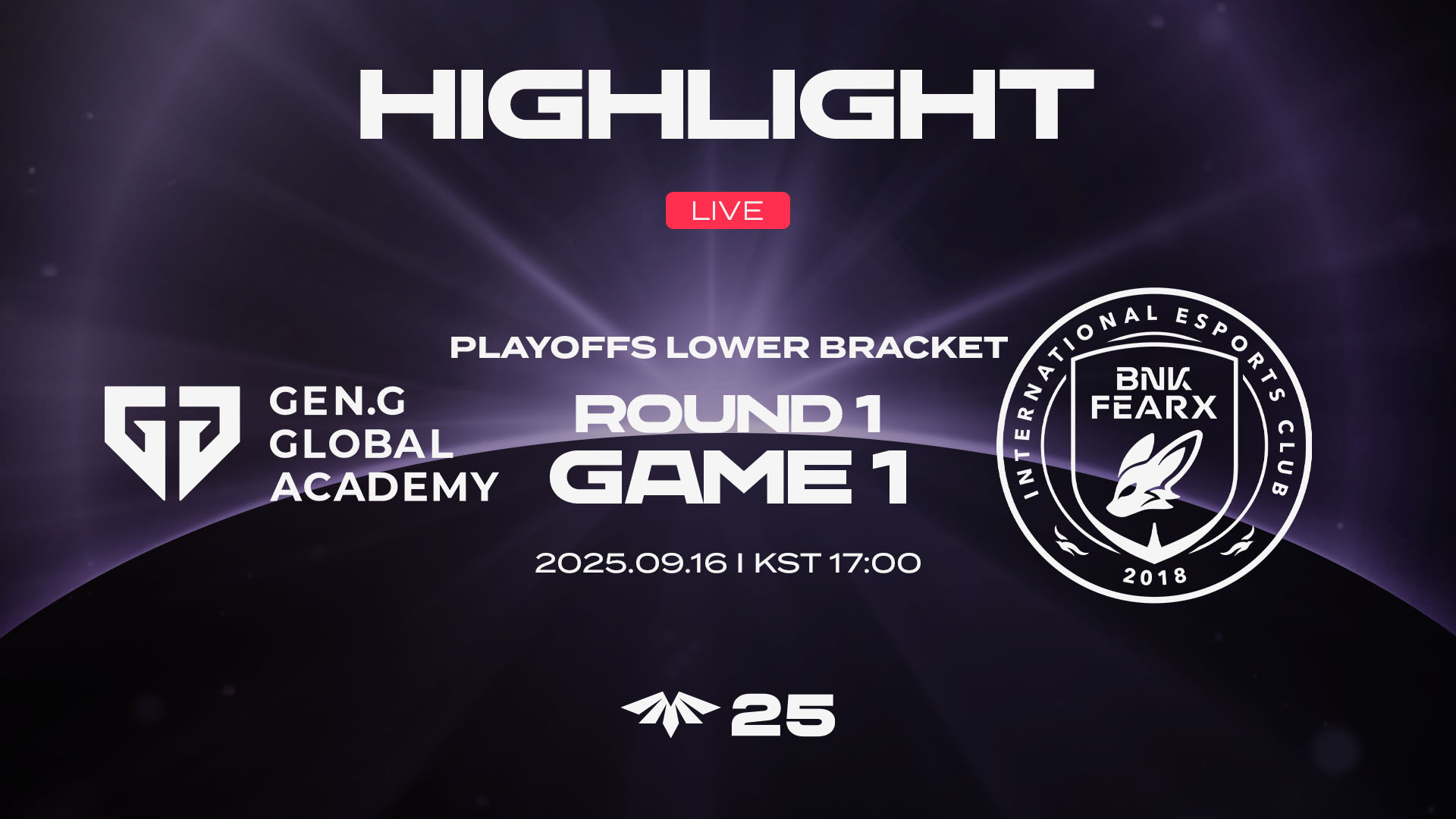 GEN vs. BFX 게임1 하이라이트 | 09.16 | 2025 LCK CL PLAYOFFS LOWER BRACKET R1 썸네일