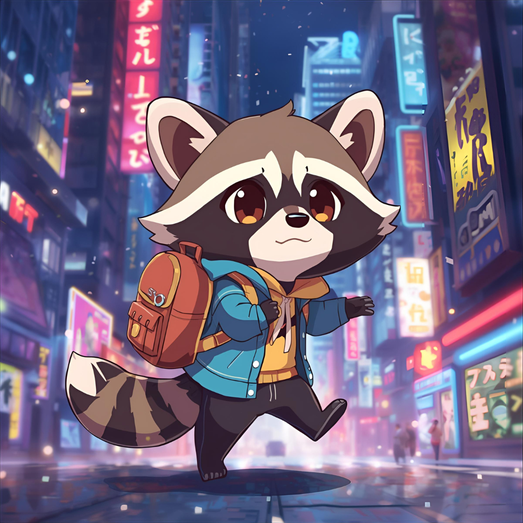 방송하는 너구리