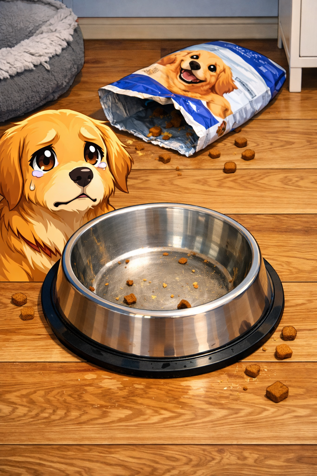 자고일어나니개밥털림