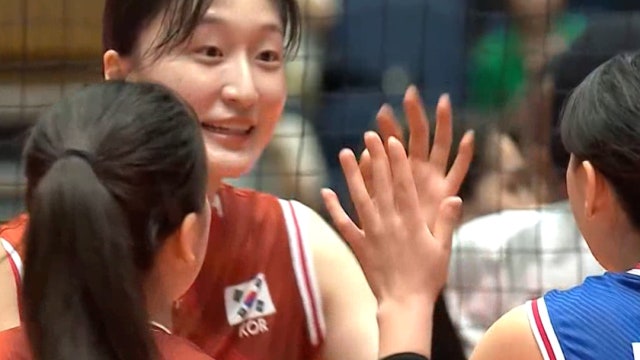 '세트 스코어 3 대 0' 2연승을 달리는 대한민국