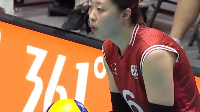 '네트도 우리 편!' 행운의 득점하는 대한민국