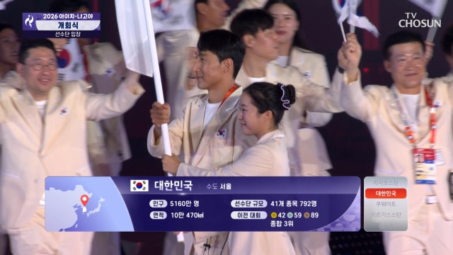 [2026 아이치·나고야 아시안게임 개회식] 자랑스럽다 대한민국 기수는 신유빈&김동용 20260919