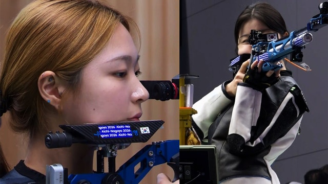 '금빛 표적을 향해!' 사격대에 선 반효진-권유나