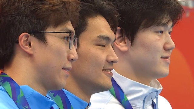 '윤지환 동메달' 수영 남자 배영 50m 시상식