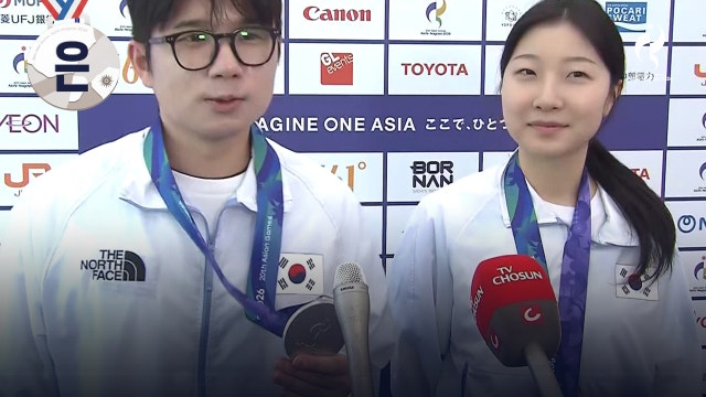 '다음에도 응원 부탁드립니다' 사격 혼성 단체 10m 공기소총 반효진-박하준 은메달 인터뷰