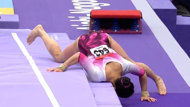 '꽈당!' 아쉬움이 남는 안창옥의 착지