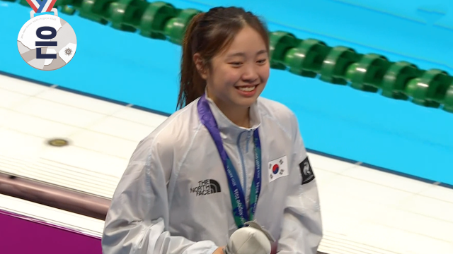 '한국 신기록, 은메달!' 박시은, 눈물과 함께한 시상식!