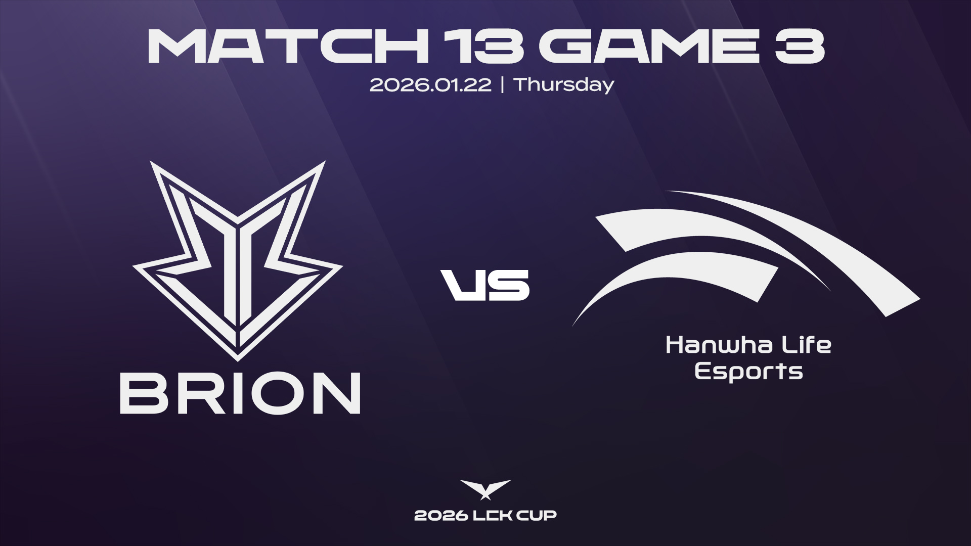 2026 LCK CUP BRO vs HLE VOD 썸네일
